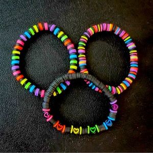 STANLEY Decor Aet For Tumblers Neon clay bracelet stacked set